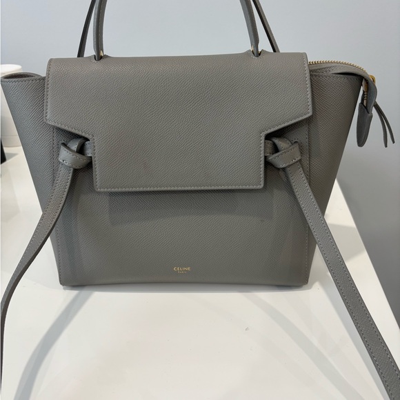 Celine Elegant Gray Satchel - Picture 1 of 15